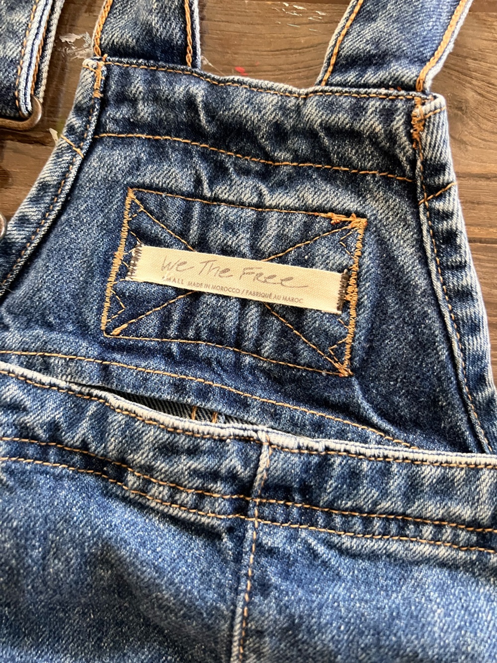 We The Free Blue Denim overalls dress - Picture 3 of 8